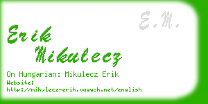 erik mikulecz business card
